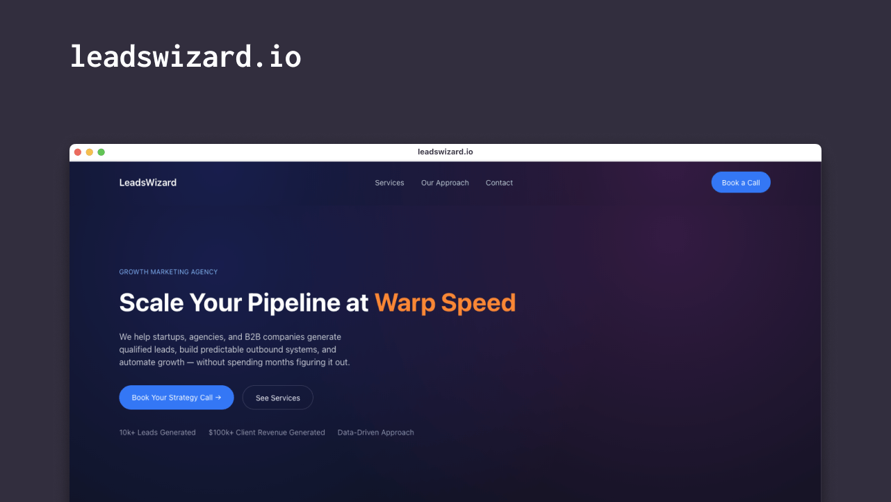 leadswizard.io - branding and front-end