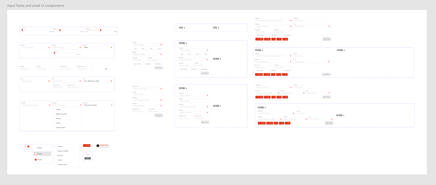 Input components and UI elements