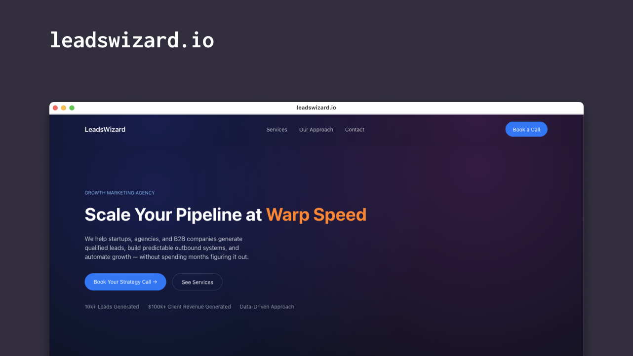leadswizard.io - branding and front-end